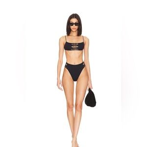 Vix Swimwear Black Cut-Out Bikini Set, Small